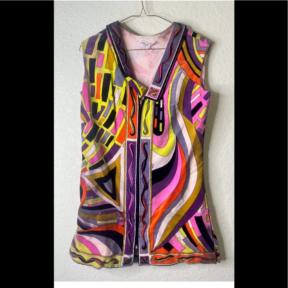 🔥‎ 👗 1960’s RARE Emilio Pucci Top or mini dress  Dress Size 10 - Picture 3 of 8